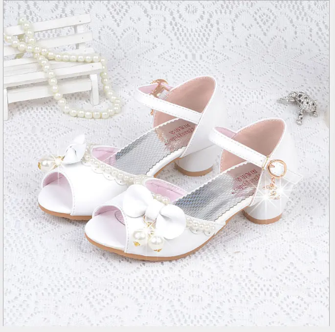 أحذية أطفال موديل جديد للبيع بالجملة للفتيات بتصميم فاخر من Bowknot لحفلات الزفاف للأطفال 004