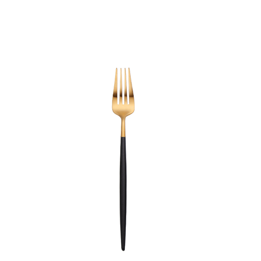 Matte Gold + Black Fourchette à dessert