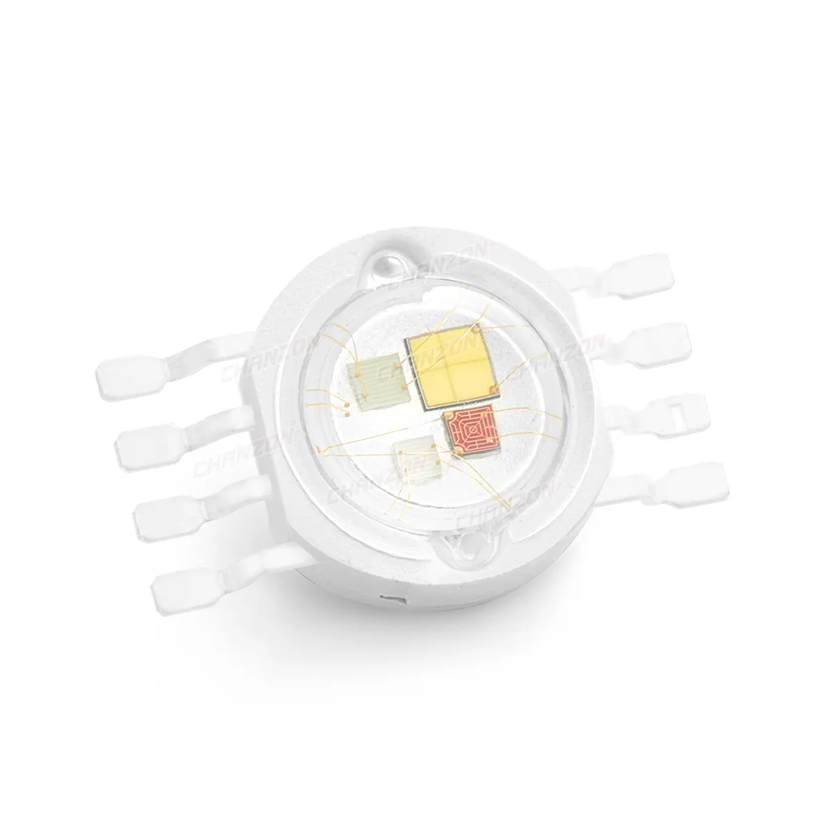LED Chanzon Chip Daya Tinggi RGBW 4W Bola Lampu Merah Hijau Biru Putih Super Terang dengan 8 Pin dengan Kawat Emas Ganda