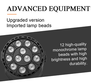 แผ่น LED RGBW 36W IP20มีความทนทานสูงพร้อม72ชิ้น12*3W เปล่งแสงสีสันสดใสสำหรับงานการแสดง - Product Image 3