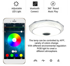 Led Music Ceiling Lights Smart Remote Control Blue-tooth Speaker APP Phones <strong>Dimmer</strong> RGB 24w 36w LED Ceiling <strong>Lamp</strong> - Product Image 5