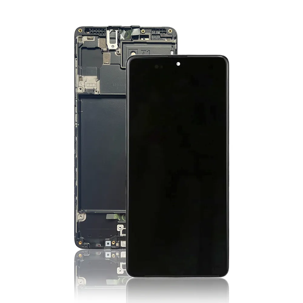 Display Lcd Pantalla del telefono cellulare di ricambio personalizzato A71 di alta qualità per Samsung A71 con cornice