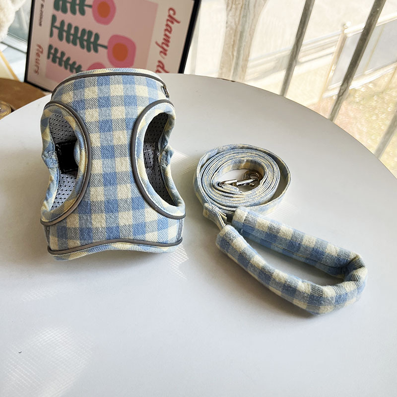 Plaid bleu et jaune