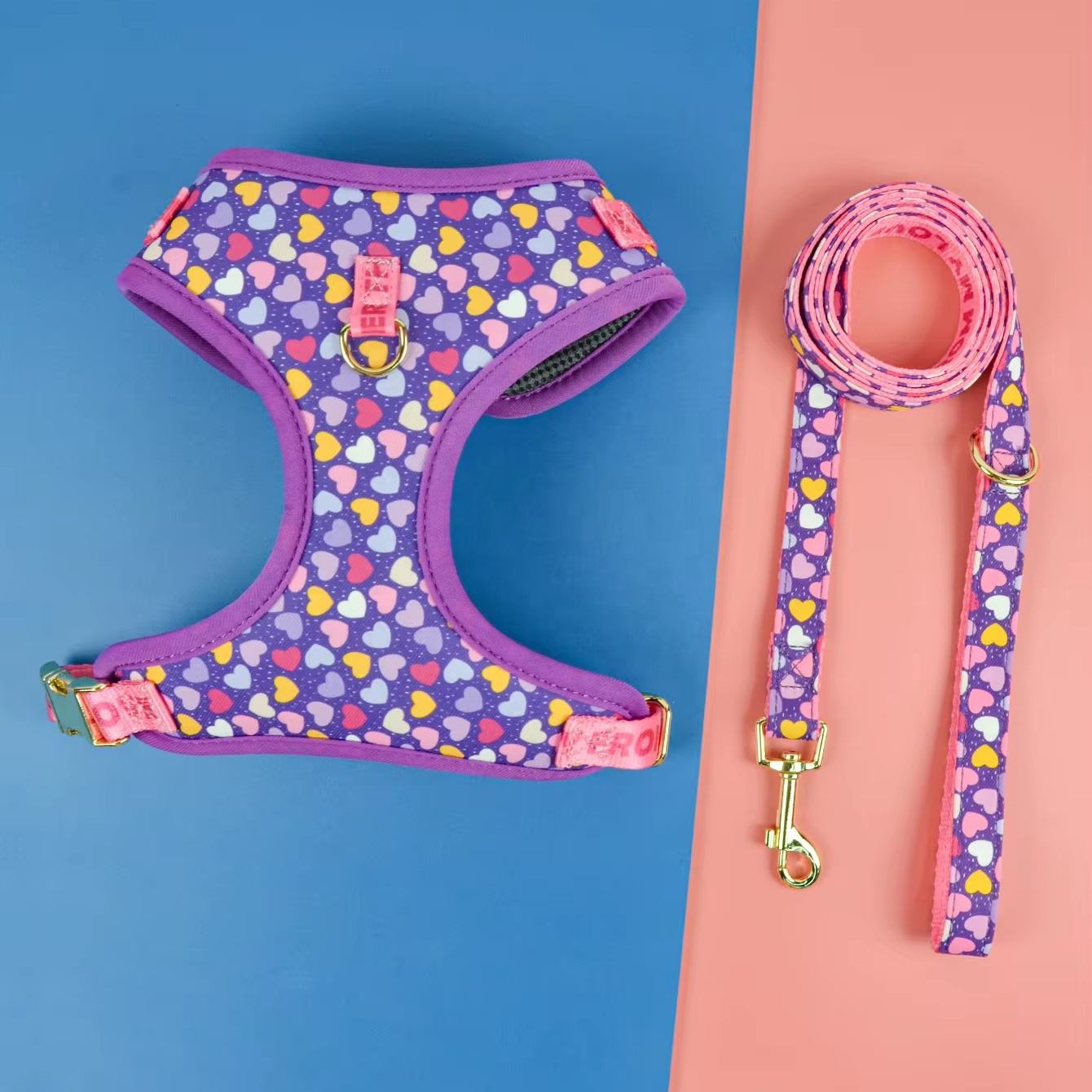 Purple Love Harness Leash