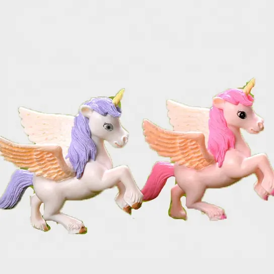 2024 nuevo diseño miniatura unicornio resina artesanía unicornio Mini juguetes musgo Micro paisaje decoración jardín decoración al aire libre