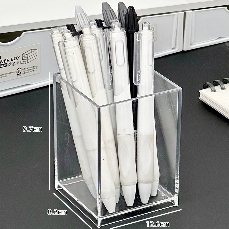 PET single-compartment storage box (transparent white)