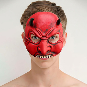 Halloween Half-Face Horn Devil Horror Latex <span class=keywords><strong>Party</strong></span> Maske für Performance Requisiten oder Dekorationen - Product Image 4