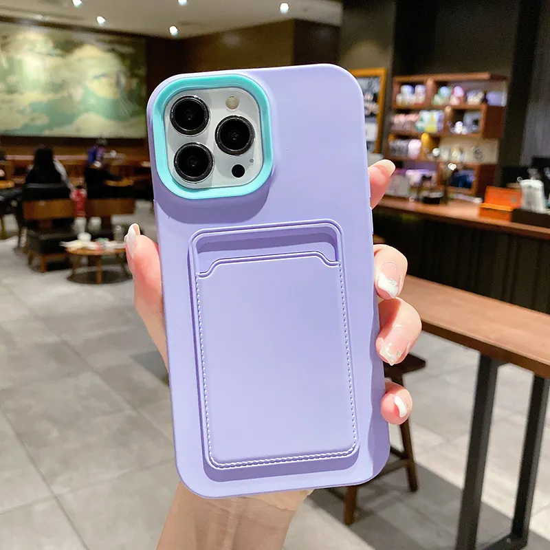 เคสซิลิโคนนิ่มแบบกระเป๋าสตางค์เคสโทรศัพท์สำหรับ iPhone 11 12 PRO MAX XS SE 2023 MINI XR X 13 14 Pro maxlus