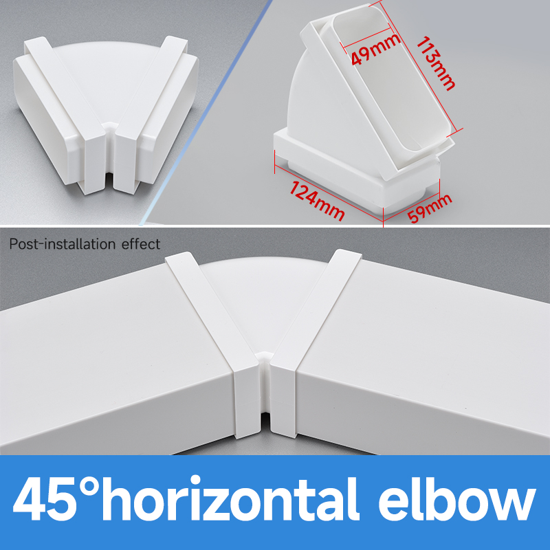 Curva horizontal de 45 °