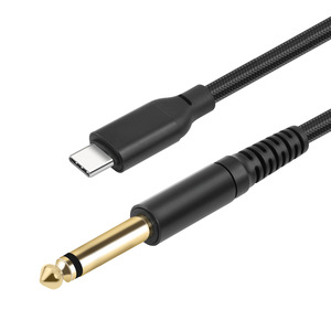 Adaptador de salida estéreo USB C de 6,35mm, Cable de 1/4 TRS de 8m, Chip Digital integrado para cámara de proyector, conexión Coaxial RCA para coche