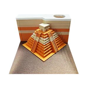 立体メモデスクトップ装飾キノコハウス紙彫刻モデルミニメモ帳ブロックデジタルカレンダー - Product Image 5