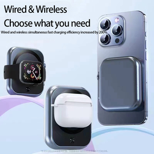 Apple taşınabilir led dijital ekran kablosuz şarj güç banka ile Iphone için 5000mah ultra-ince manyetik iwatch airpods - Product Image 3