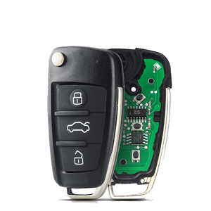 Audi için çevirin uzaktan anahtar kabuk fob A3 A4 A5 A6 A8 Q5 Q7 TT S hattı RS 3 + 1 panik butonu uzaktan anahtar kapak - Product Image 2