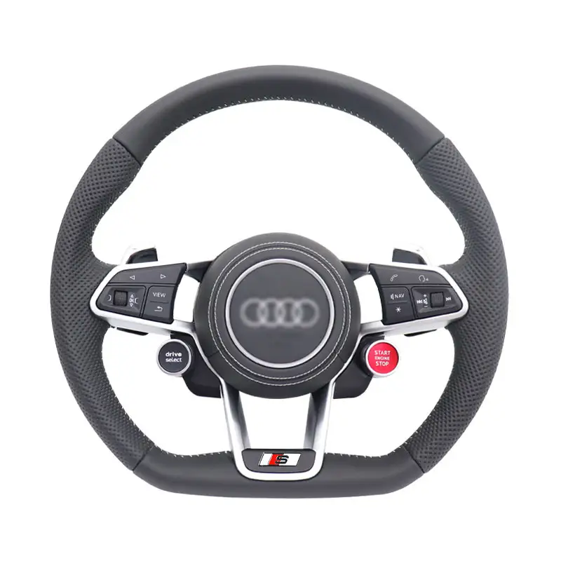 modification Flat-bottom steering wheel for Audi R8 RS S8 old model to new model car steering wheel