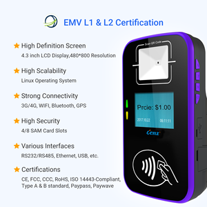 Validatore del pagamento della tariffa dell'autobus sistema di pagamento IP65 convalida del Bus NFC qr code smart card validatore RFID EMV - Product Image 3