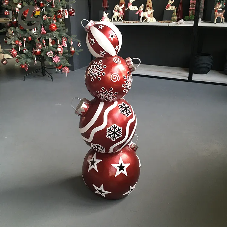 Decoração de resina comercial da personalização profissional, grande bola de árvores de natal