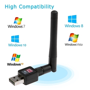 150Mbps 2DBミニワイヤレスUSB WiFiアダプタードングルネットワークLANカード802.11n/<span class=keywords><strong>g</strong></span>/<span class=keywords><strong>b</strong></span>アンテナWi-fi WindowsXP/7 Vista Linux用
