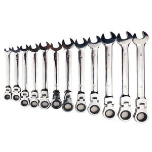12-Mảnh 8-19Mm Metric Flex-Đầu Ratcheting Cờ Lê Cờ Lê <span class=keywords><strong>Set</strong></span> Chrome Vanadi Thép Ratchet Wrenches Kết Hợp Đã Kết Thúc Cờ Lê - Product Image 3