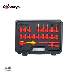 AllwaysTools Professional 20pcs 1/4 Reversible Ratchet Wrench Set VDE Insulated Tools Set with 1 Year Warranty OEM Supported - Product Image 1