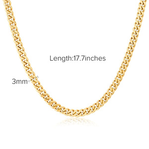 HP לא להכתים 18k זהב שרשרת נירוסטה קובה שרשרת שרשרת נירוסטה שרשרות נשים