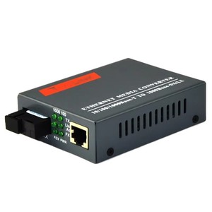 1000Mbps网联千兆SC端口3公里HTB-GS-03 AB光纤媒体收发器转换器，带5V 1A电源适配器 - Product Image 1