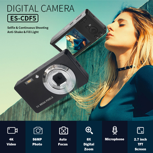 Produttore originale 8MP CMOS punta e spara fotocamere digitali retrò 56MP AF messa a fuoco automatica per principianti neri