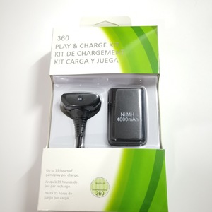 For X-box360 Battery 2-in-1 Set <strong>XBOX360</strong> Wireless Controller Battery + Charging Cable Black and White - Product Image 5