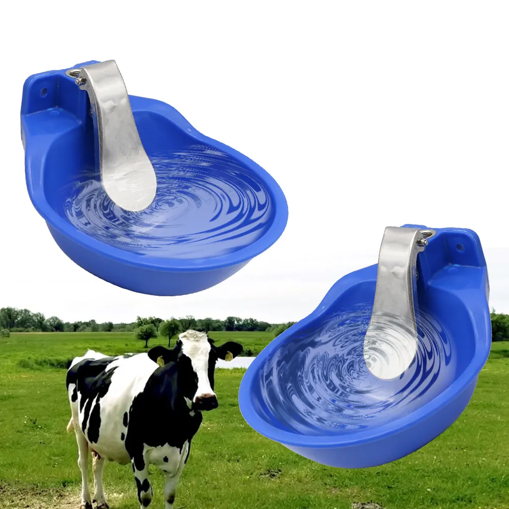 Comedero de agua de plástico para ganado, alimentador de agua para perros y caballos, bebedero automático para ganado, fuente de agua de vaca