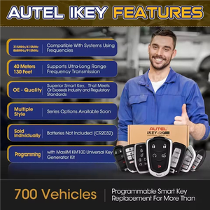 Универсальный смарт-ключ AUTEL IKEYAT004CL с 4 кнопками и транспондером для KM100 IM508 IM608 для программирования ключей - Product Image 6