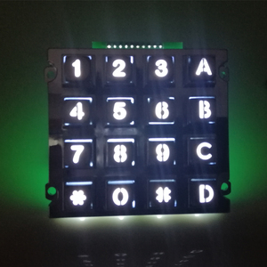 4X4 matrix <strong>numeric</strong> blue led die cast illuminated keypad with <strong>function</strong> key buttons - Product Image 1