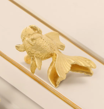 Butterfly goldfish copper handle-natural color-single piece