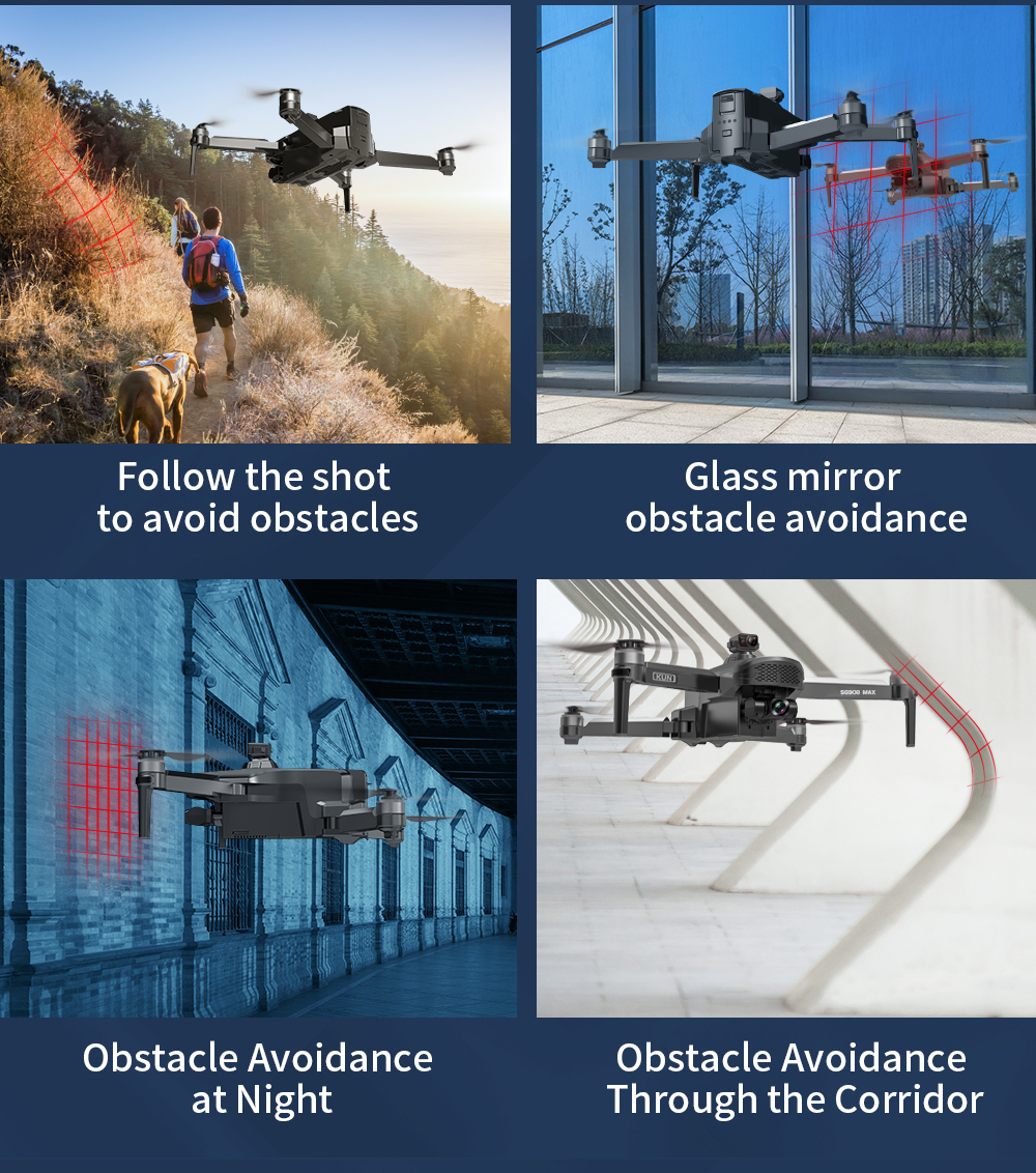 HOSHI ZLL SG908 MAX Obstacle Avoidance 5G 4K HD Camera Drone 3-Axis Gimbal Wifi GPS FPV Profesional Dron Foldable Quadcopter 3KM