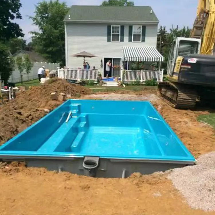 Özel lüks aile ev modern frp fiberglas yüzme havuzu fiyatları inground yüzmek spa yüzme havuzu