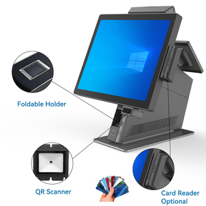 Caja registradora todo en uno, máquinas Pos, pantalla táctil de escritorio de 15,6 pulgadas, sistema Pos Android con escáner de código QR, huella dactilar - Product Image 2