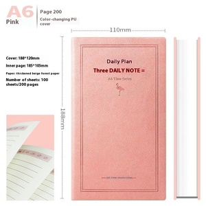 Self-Discipline Daily Plan Diary <strong>with</strong> 100 Sheets A6 Card-in Form Hand-held Account Book <strong>Notebook</strong> Hardcover Work <strong>Log</strong> <strong>Notebook</strong> - Product Image 6