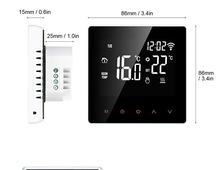 Termostato inteligente WiFi termostato AC con WiFi, Alexa, asistente de Google para termostato doméstico inteligente