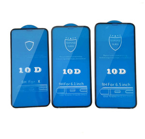 Çin üretimi 9H 10D Clear Anti-scratch temperli cam iPhone X XS XS MAX, XR, 6/7/8P ekran koruyucu - Product Image 1