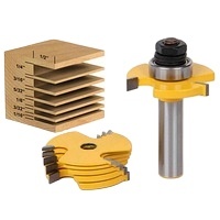 2pcs Slot <strong>Cutter</strong> 3 Wing Cemented Carbide Router Bit Set <strong>1</strong>/2&quot; &amp; <strong>1</strong>/<strong>4</strong>&quot; Shank 7pcs Blade Slot for Woodworking Tool TH4 - Product Image 2