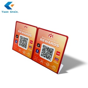 Kunden spezifischer 13,56 MHz NFC-Ständer Acryl-PVC-Chip für kontaktlosen RFID-QR-Code-Überprüfung ständer für Google Facebook-Bewertungen - Product Image 5