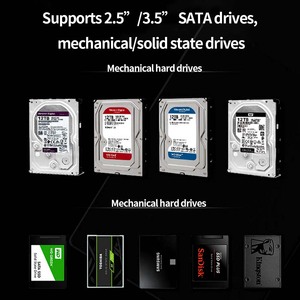 TISHRIChard Drive <strong>Enclosure</strong> 3.5-inch Slide Cover Hard Disk case Suitable for 5/3.5 Inch SATA Serial Hard Drive - Product Image 3