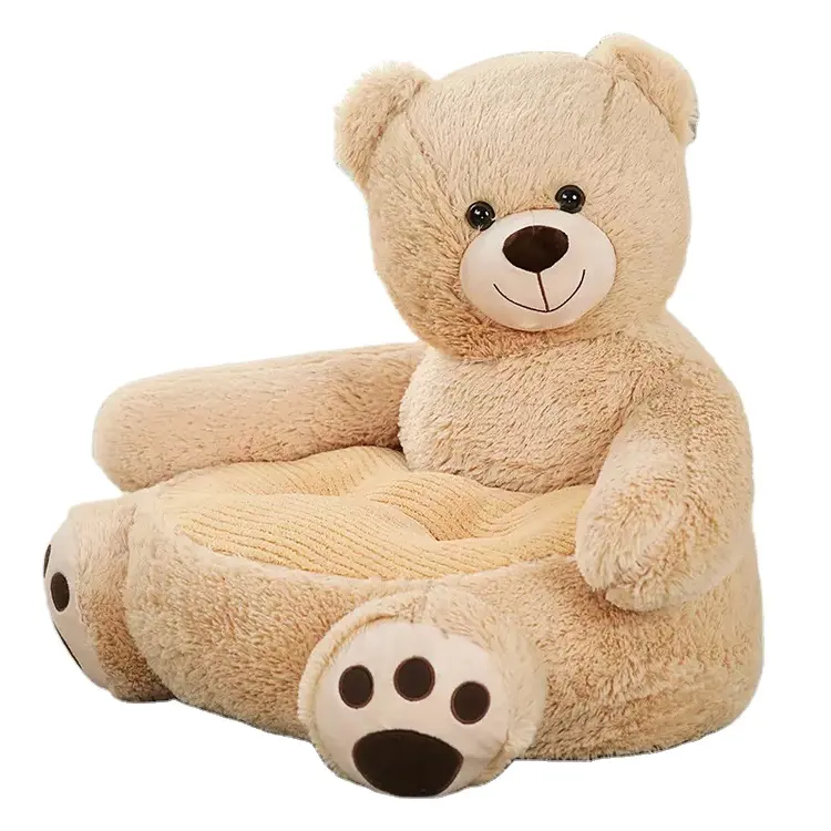 Urso de pelúcia para bebês, panda, unicórnio, animais de estimação, sentado, suporte para cadeira, almofada, assento, brinquedo