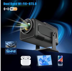 Yeni varış 2024 300 ANSI lümen <span class=keywords><strong>Led</strong></span> 1080P Proyector Mini Projecteur 4K Wifi taşınabilir UHD akıllı Video Hy320 projektör