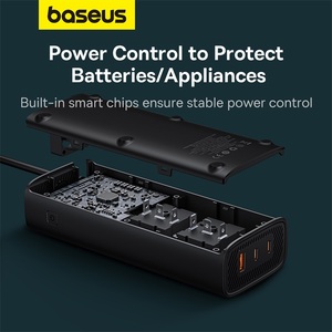 Baseus 150W汽车逆变器USB C型30W DC 12v至交流220V 110汽车电源适配器快速充电器 - Product Image 5