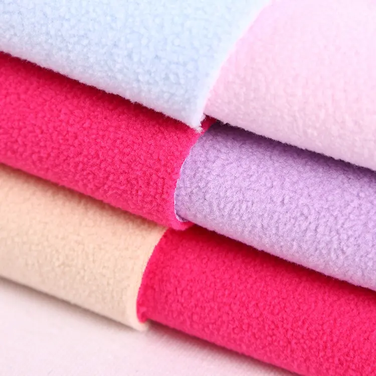 High Quality Solid Polar Fabric Fleece;100% Polyester Recycled Polar Fleece ;Soft And Thick Single Side Polar Fleece