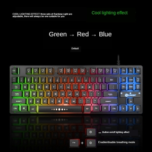 Laptop <strong>Keyboard</strong> 87 Keys Waterproof RGB Mechanical Gaming <strong>Keyboard</strong> with Multimedia <strong>Function</strong> Keys