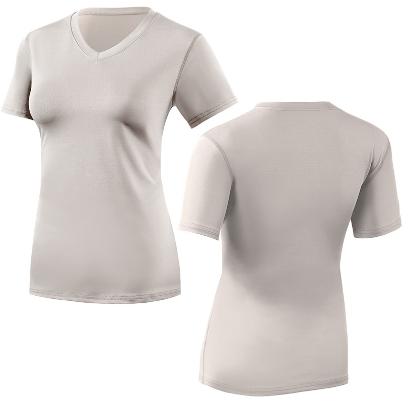 T-shirts de yoga et de course à l'abricot