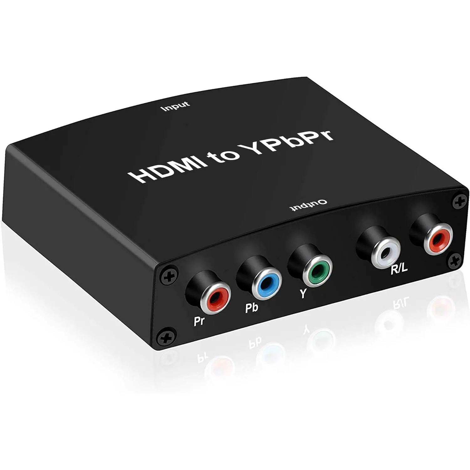 Justlink HDMI to Component Converter, HDMI to YPbPr 5RCA RGB + R/L Converter V1.4 with R/L Audio Output Support for MacBook TV