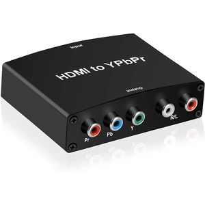Justlink Convertidor HDMI a Componentes, HDMI a YPbPr 5RCA RGB + R/L Converter V1.4 con Soporte de Salida de Audio R/L para MacBook TV - Product Image 1
