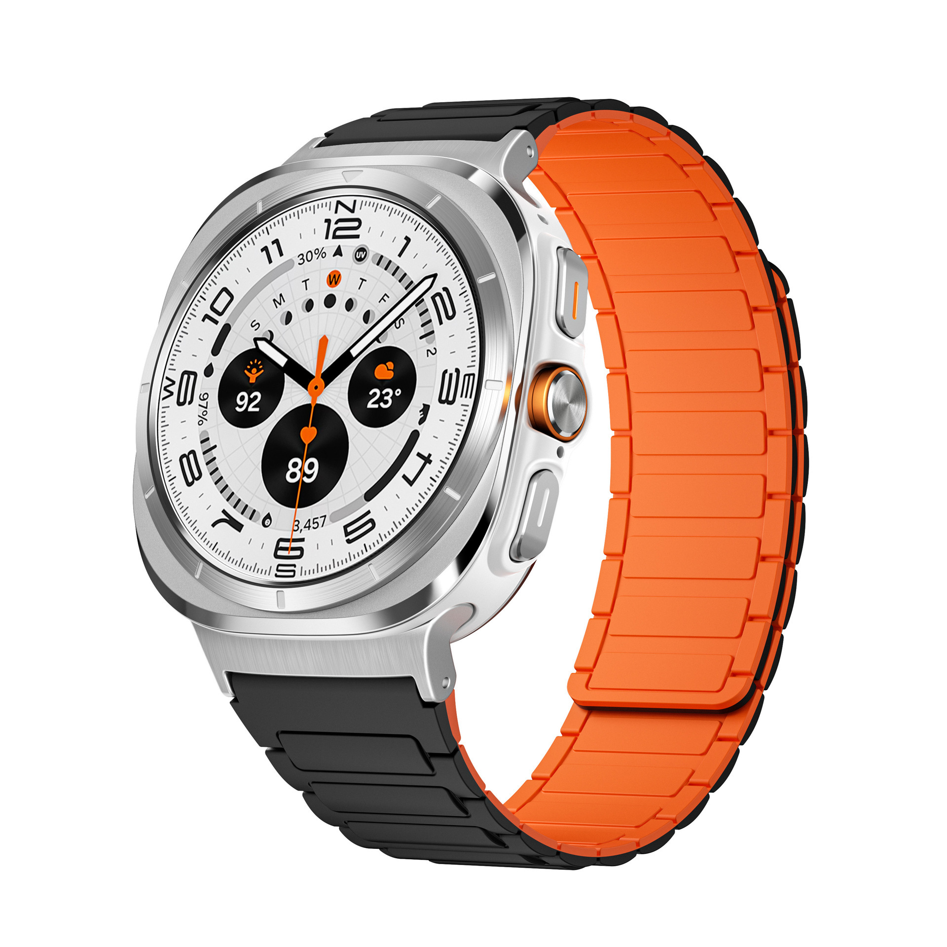 Connecteur coloré noir-orange-argent