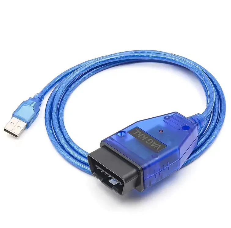 Blauwe Auto Usb Vag Com Interface Auto Diagnostische Kabel Met Ch 340T Chip Vag Com Usb Kkl 409.1 Compatibel Voor Vw Vag Voertuigen